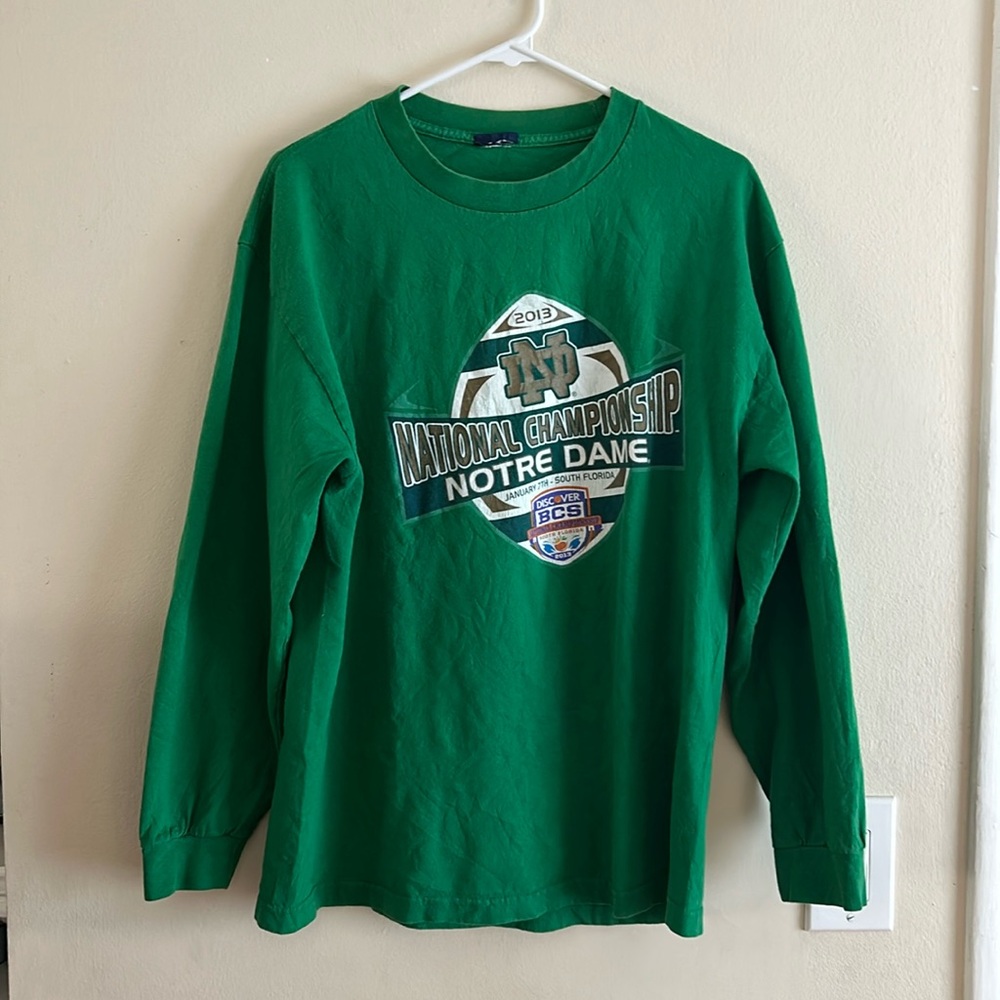 Vintage 2013 notre dame football championship long sleeve shirt